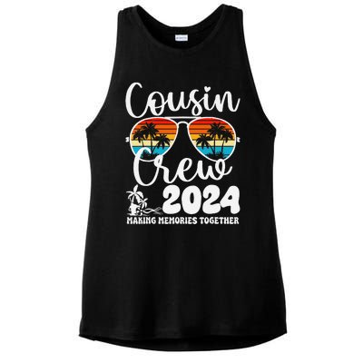 Cousin Crew 2024 Summer Vacation Beach Family Trips Matching Ladies PosiCharge Tri-Blend Wicking Tank