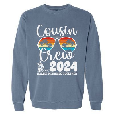 Cousin Crew 2024 Summer Vacation Beach Family Trips Matching Garment-Dyed Sweatshirt