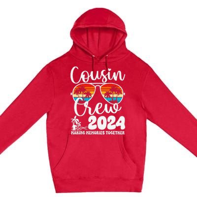 Cousin Crew 2024 Summer Vacation Beach Family Trips Matching Premium Pullover Hoodie