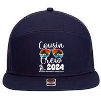 Cousin Crew 2024 Summer Vacation Beach Family Trips Matching 7 Panel Mesh Trucker Snapback Hat