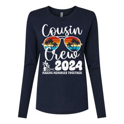 Cousin Crew 2024 Summer Vacation Beach Family Trips Matching Womens Cotton Relaxed Long Sleeve T-Shirt