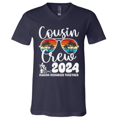 Cousin Crew 2024 Summer Vacation Beach Family Trips Matching V-Neck T-Shirt