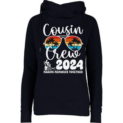 Cousin Crew 2024 Summer Vacation Beach Family Trips Matching Womens Funnel Neck Pullover Hood