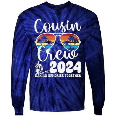 Cousin Crew 2024 Summer Vacation Beach Family Trips Matching Tie-Dye Long Sleeve Shirt