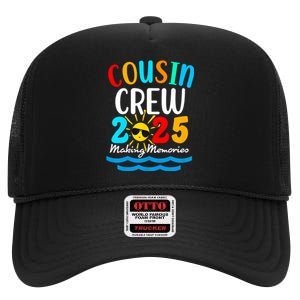 Cousin Crew 2025 Summer Vacation Beach Family Trips Matching High Crown Mesh Back Trucker Hat