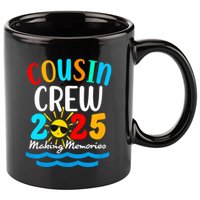 Cousin Crew 2025 Summer Vacation Beach Family Trips Matching 11oz C Handle Ceramic Mug