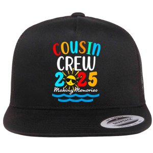 Cousin Crew 2025 Summer Vacation Beach Family Trips Matching Flat Bill Trucker Hat