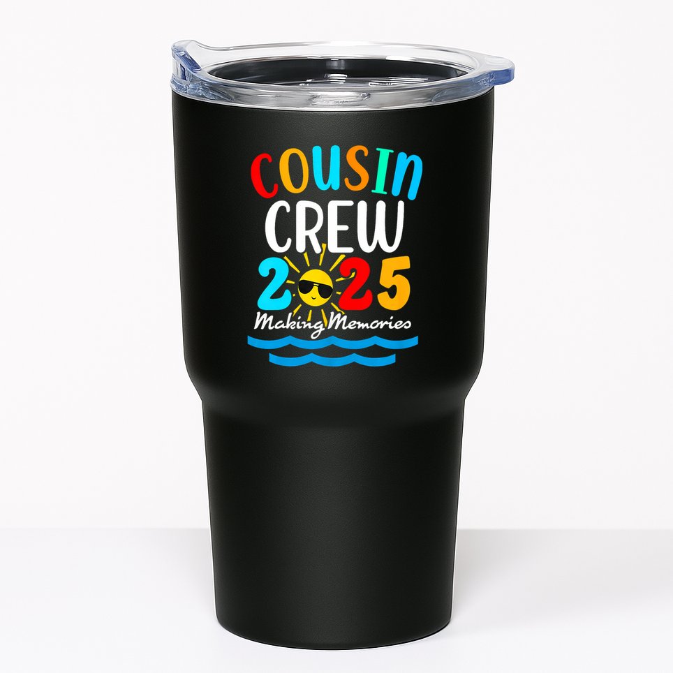 Cousin Crew 2025 Summer Vacation Beach Family Trips Matching Tumbler