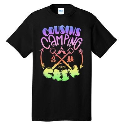 Cousin Camping 2024 Crew Tie Dye Tall T-Shirt