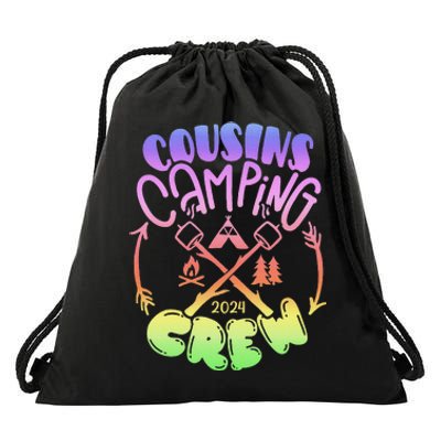 Cousin Camping 2024 Crew Tie Dye Drawstring Bag