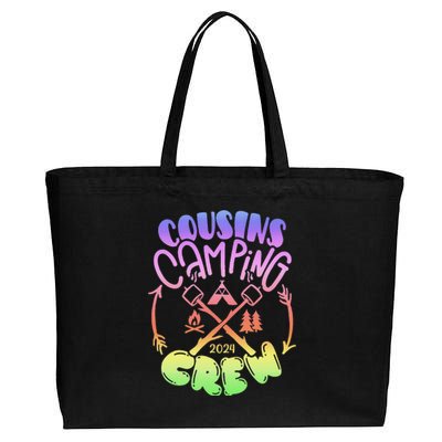 Cousin Camping 2024 Crew Tie Dye Cotton Canvas Jumbo Tote