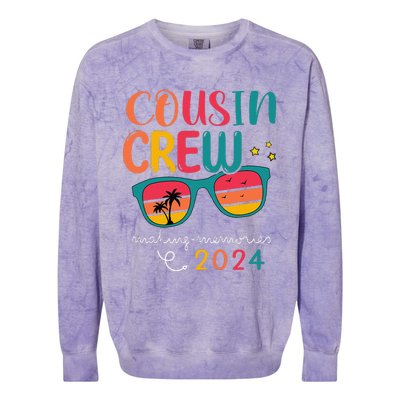 Cousin Crew 2024 Family Reunion Making Memories Matching Colorblast Crewneck Sweatshirt