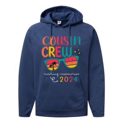 Cousin Crew 2024 Family Reunion Making Memories Matching Performance Fleece Hoodie