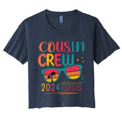 Cousin Crew 2024 Family Reunion Making Memories Matching Women's Crop Top Tee