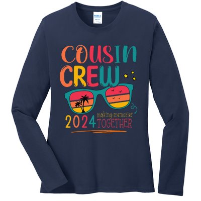 Cousin Crew 2024 Family Reunion Making Memories Matching Ladies Long Sleeve Shirt