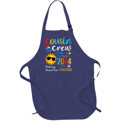 Cousin Crew 2024 Summer Vacation Beach Family Trips Matching Full-Length Apron With Pockets