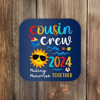 Cousin Crew 2024 Summer Vacation Beach Family Trips Matching Coaster