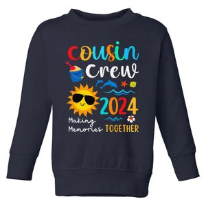 Cousin Crew 2024 Summer Vacation Beach Family Trips Matching Toddler Sweatshirt