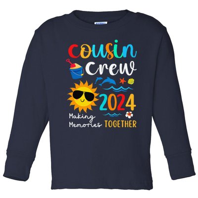 Cousin Crew 2024 Summer Vacation Beach Family Trips Matching Toddler Long Sleeve Shirt