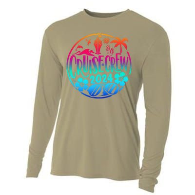 Cruise Crew 2024 Summer Vacation Trip Funny Matching Group Cooling Performance Long Sleeve Crew