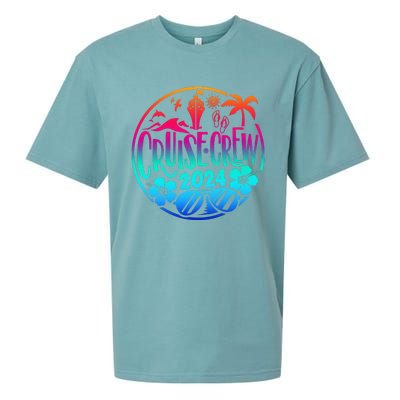 Cruise Crew 2024 Summer Vacation Trip Funny Matching Group Sueded Cloud Jersey T-Shirt