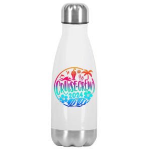 Cruise Crew 2024 Summer Vacation Trip Funny Matching Group Stainless Steel Insulated Water Bottle