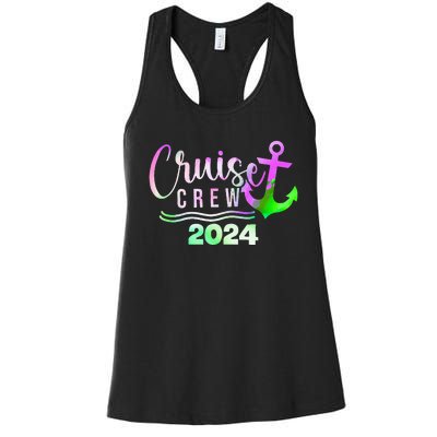 Cruise Crew 2024 Vacation Trip Sailing Squad Women's Racerback Tank