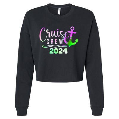 Cruise Crew 2024 Vacation Trip Sailing Squad Cropped Pullover Crew