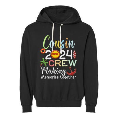 Cousin Crew 2024 Summer Vacation Beach Family Trips Matching Garment-Dyed Fleece Hoodie