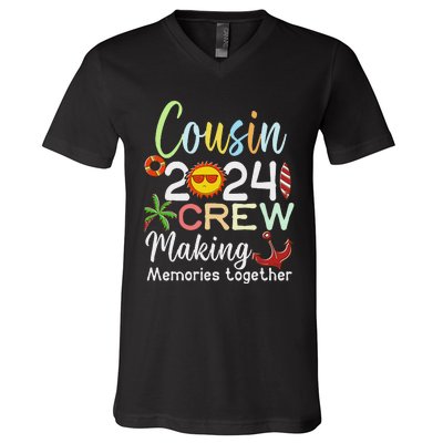 Cousin Crew 2024 Summer Vacation Beach Family Trips Matching V-Neck T-Shirt