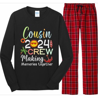 Cousin Crew 2024 Summer Vacation Beach Family Trips Matching Long Sleeve Pajama Set