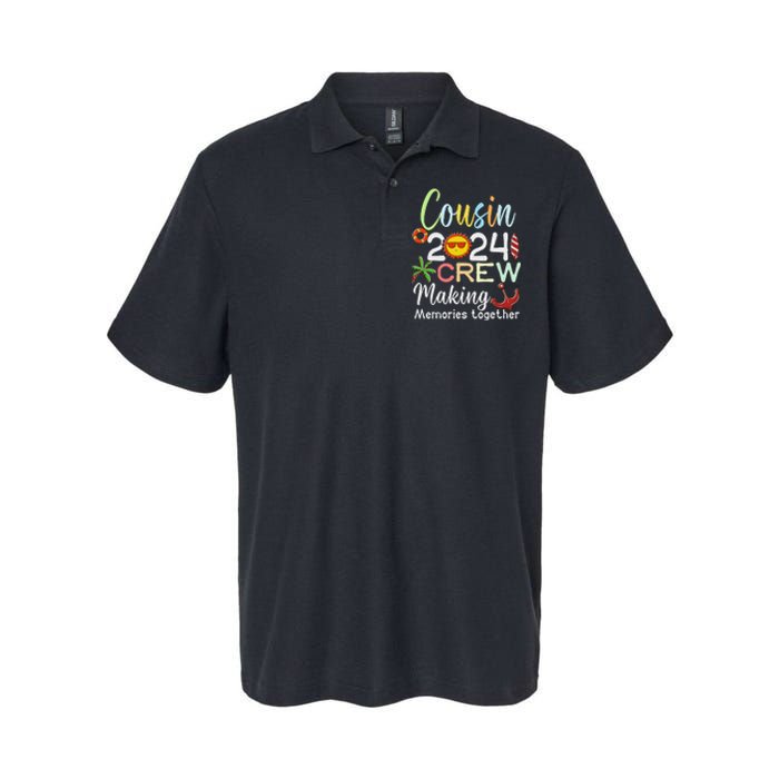 Cousin Crew 2024 Summer Vacation Beach Family Trips Matching Softstyle Adult Sport Polo