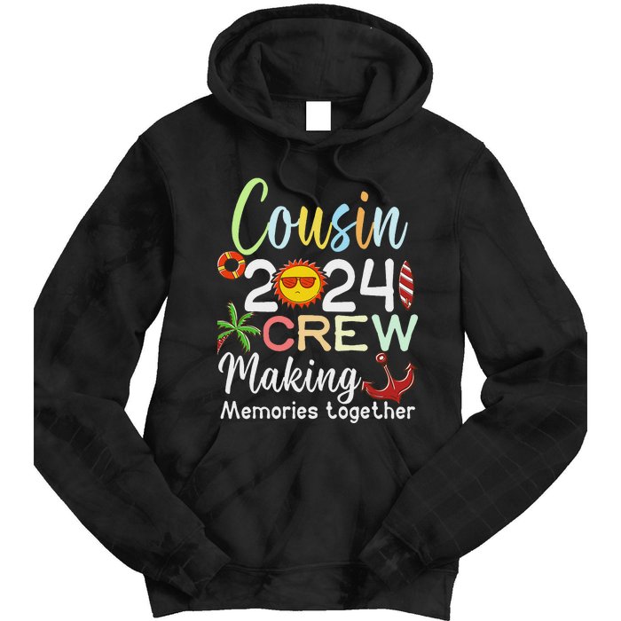 Cousin Crew 2024 Summer Vacation Beach Family Trips Matching Tie Dye Hoodie