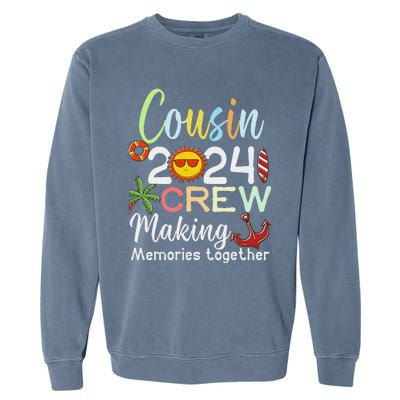 Cousin Crew 2024 Summer Vacation Beach Family Trips Matching Garment-Dyed Sweatshirt