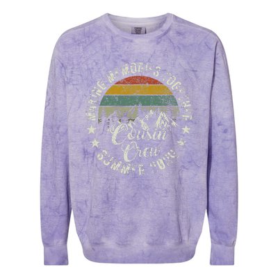 Cousin Crew 2024 Summer Vacation Beach Family Trips Matching Colorblast Crewneck Sweatshirt