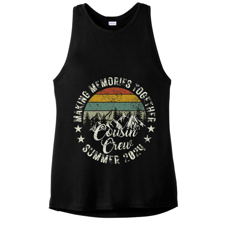 Cousin Crew 2024 Summer Vacation Beach Family Trips Matching Ladies PosiCharge Tri-Blend Wicking Tank