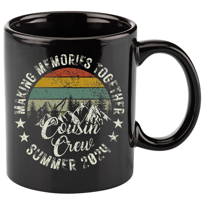 Cousin Crew 2024 Summer Vacation Beach Family Trips Matching 11oz C Handle Ceramic Mug