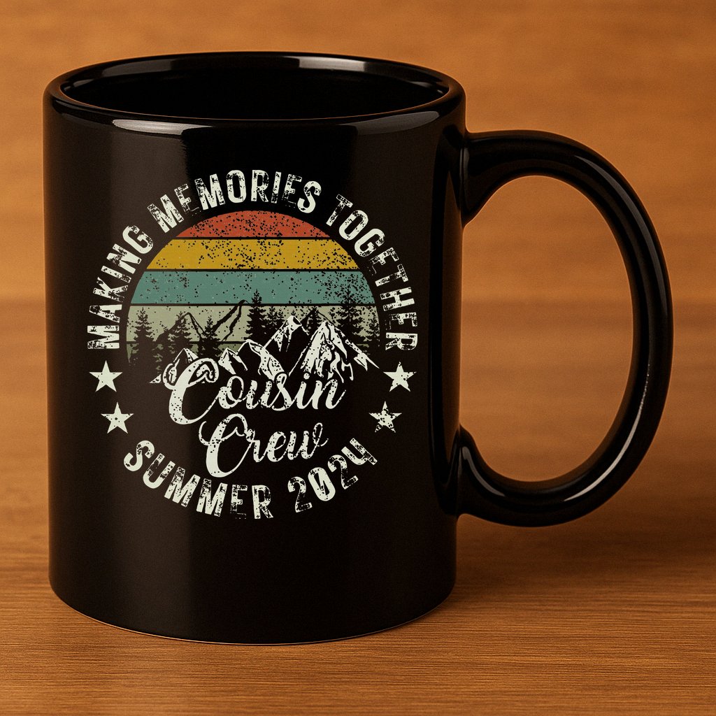 Cousin Crew 2024 Summer Vacation Beach Family Trips Matching 11oz C Handle Ceramic Mug