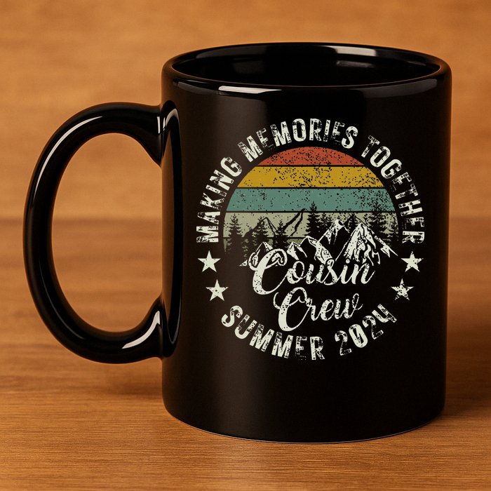 Cousin Crew 2024 Summer Vacation Beach Family Trips Matching 11oz C Handle Ceramic Mug