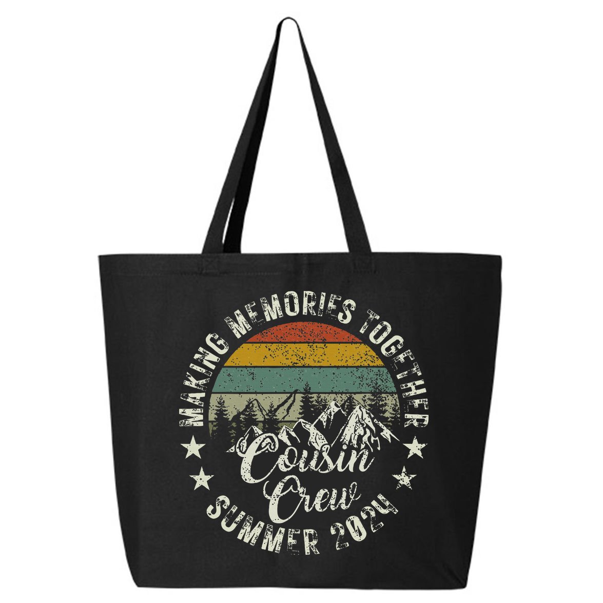 Cousin Crew 2024 Summer Vacation Beach Family Trips Matching 25L Jumbo Tote