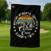 Cousin Crew 2024 Summer Vacation Beach Family Trips Matching Golf Towel