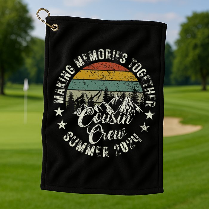 Cousin Crew 2024 Summer Vacation Beach Family Trips Matching Golf Towel