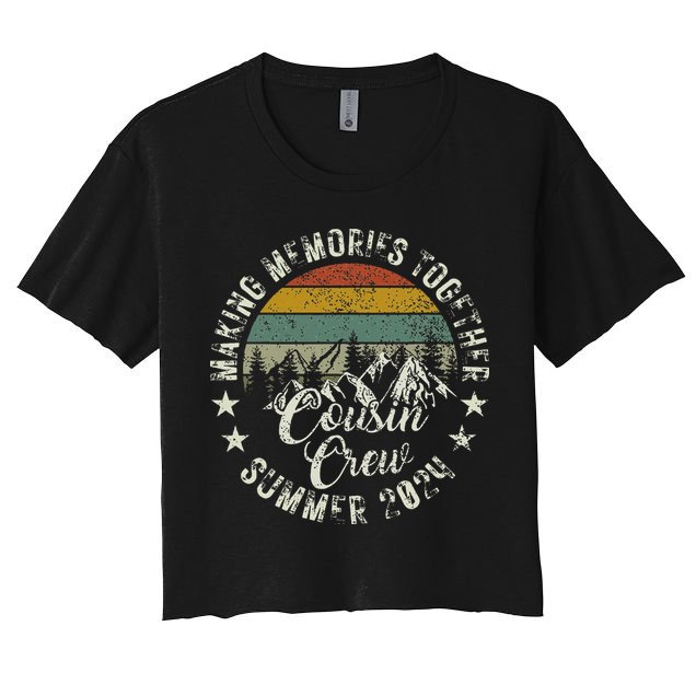 Cousin Crew 2024 Summer Vacation Beach Family Trips Matching Crop Top