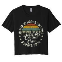 Cousin Crew 2024 Summer Vacation Beach Family Trips Matching Women's Crop Top Tee