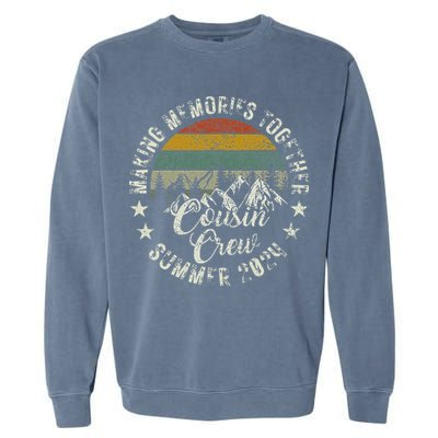 Cousin Crew 2024 Summer Vacation Beach Family Trips Matching Garment-Dyed Sweatshirt