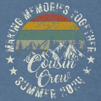 Cousin Crew 2024 Summer Vacation Beach Family Trips Matching Garment-Dyed Sweatshirt