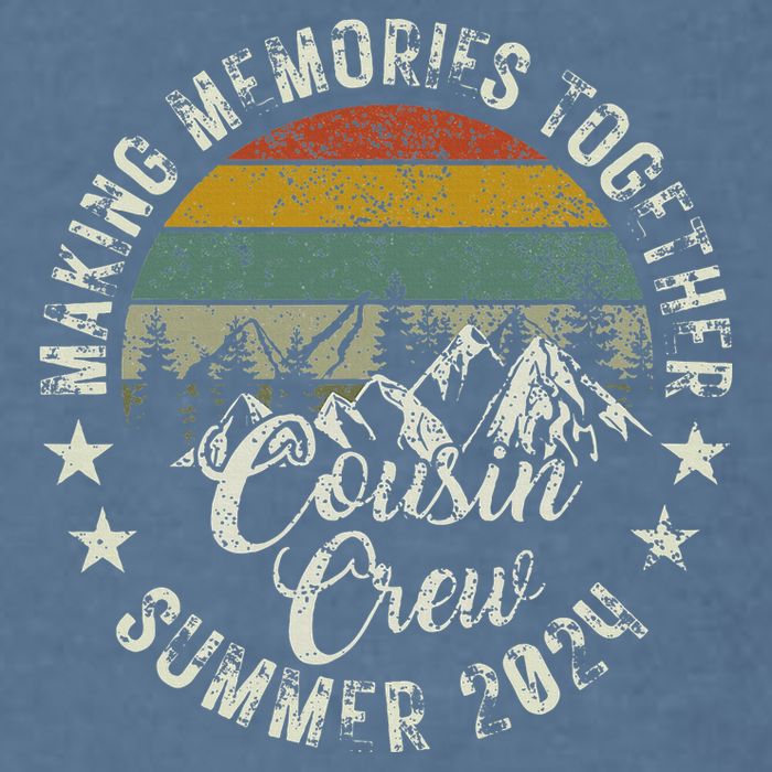 Cousin Crew 2024 Summer Vacation Beach Family Trips Matching Garment-Dyed Sweatshirt