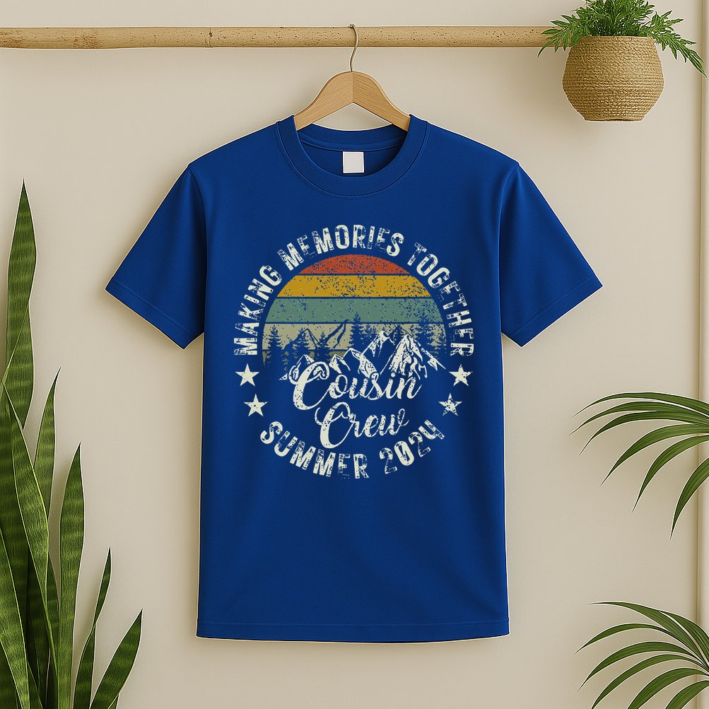 Cousin Crew 2024 Summer Vacation Beach Family Trips Matching T-Shirt