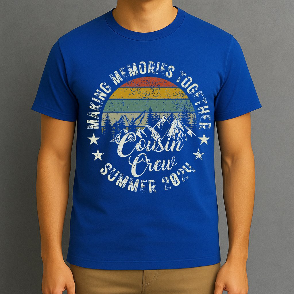 Cousin Crew 2024 Summer Vacation Beach Family Trips Matching T-Shirt