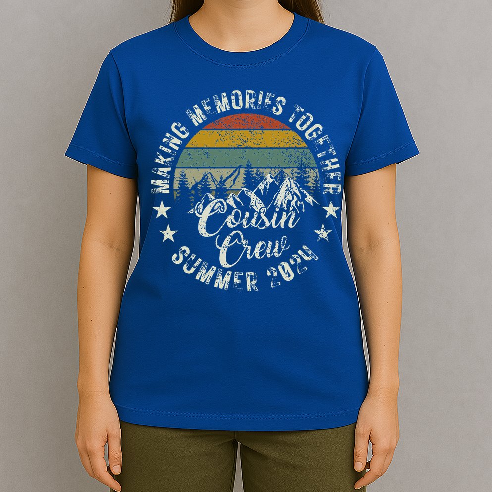 Cousin Crew 2024 Summer Vacation Beach Family Trips Matching T-Shirt